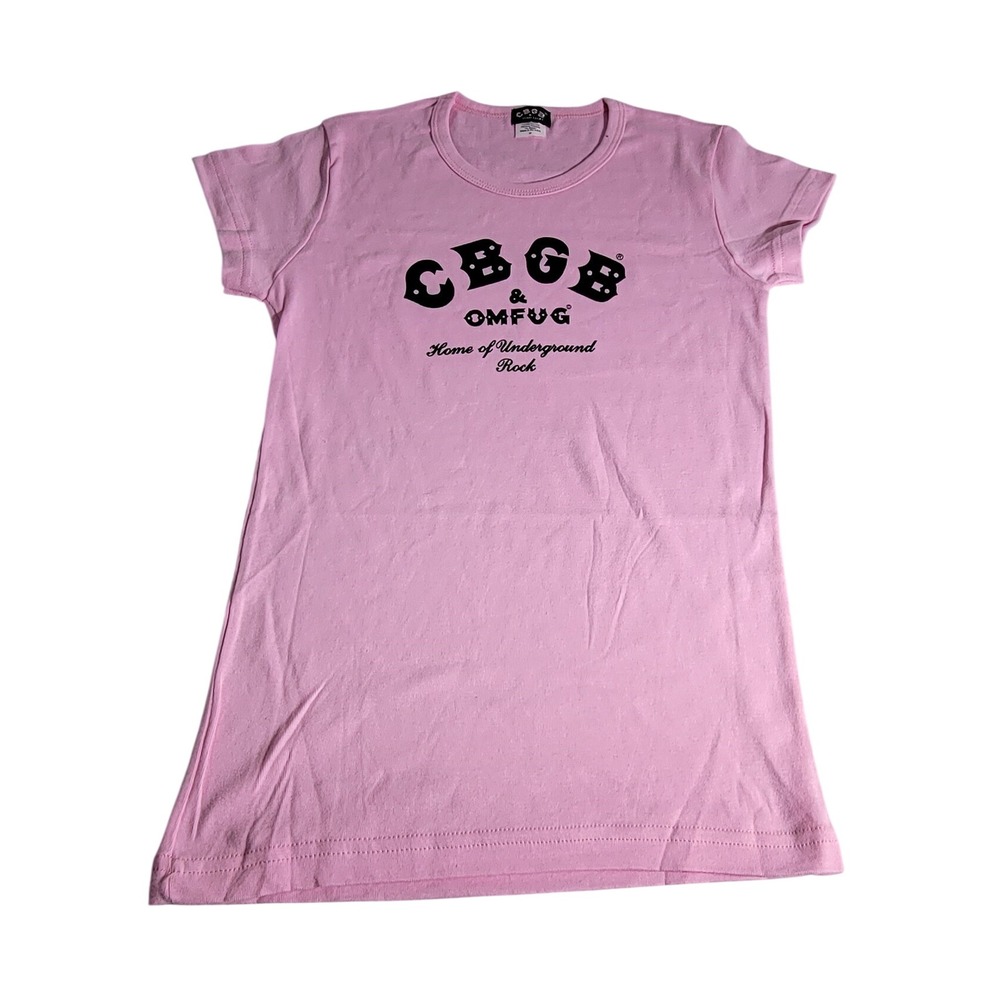 CBGB OMFUG Home of Underground Rock Pink Graphic T-Shirt Womens Medium USA Made